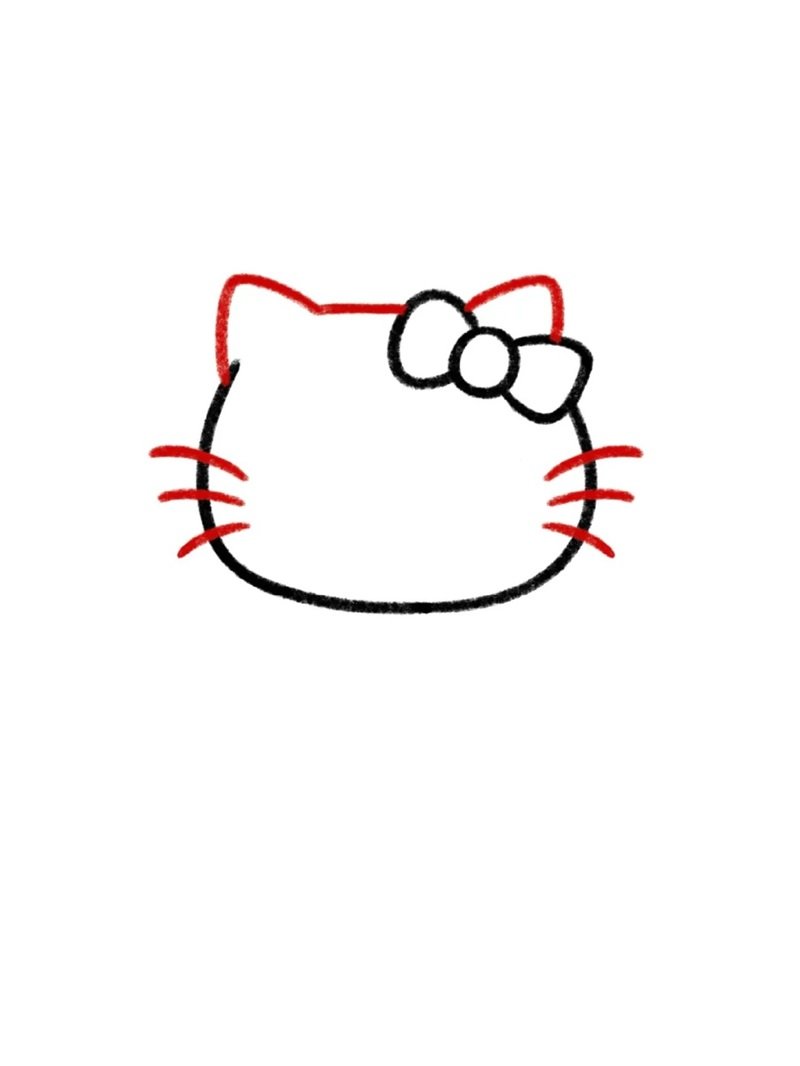 How to draw the hello kitty step by step 2