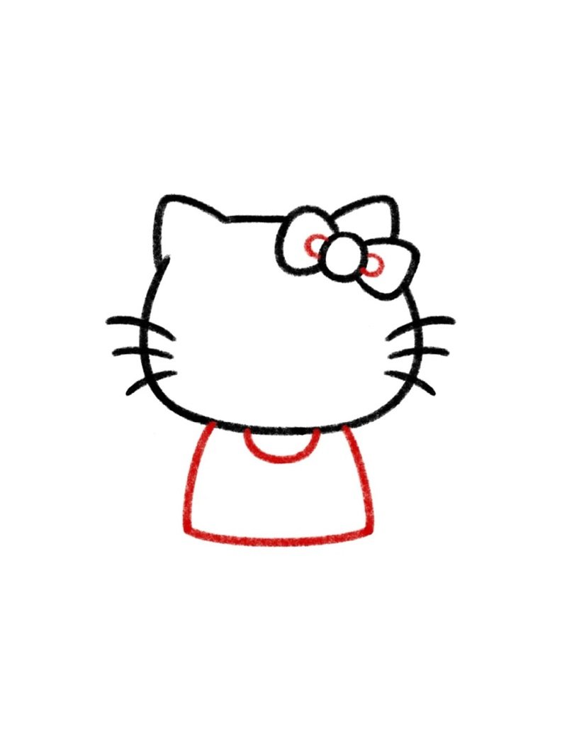 How to draw the hello kitty step by step 3
