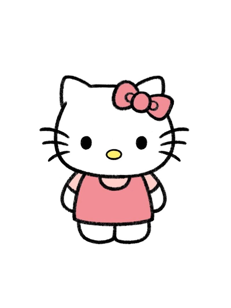 How to draw the hello kitty step by step
