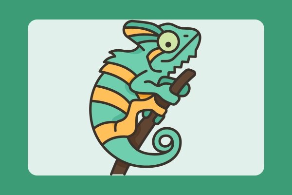 how to draw a chameleon
