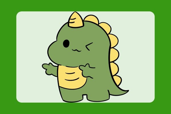 how to draw a dinosaur easy