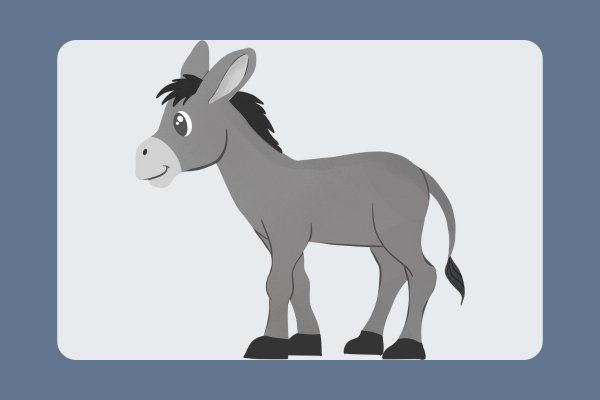 how to draw a donkey