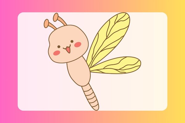 how to draw a dragonfly