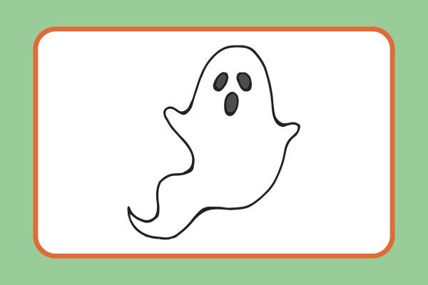 how to draw a ghost