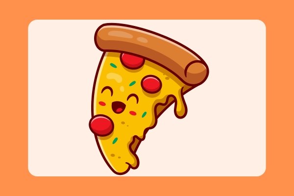 7+ simple ideas for how to draw a pizza slice with extra cheese