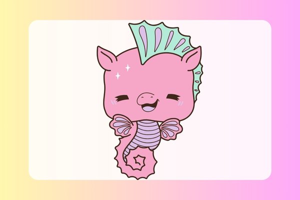 how to draw a seahorse