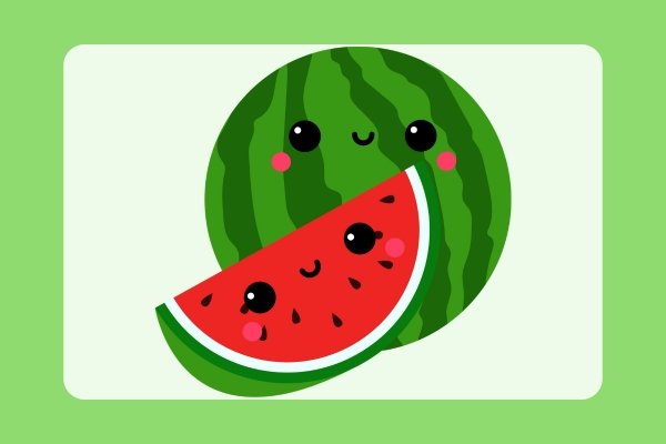how to draw a watermelon
