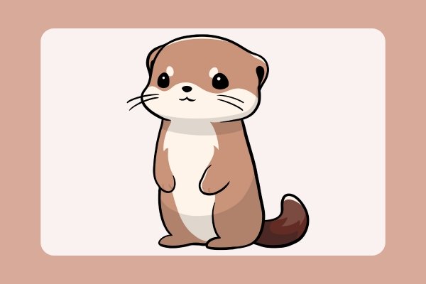 how to draw an otter