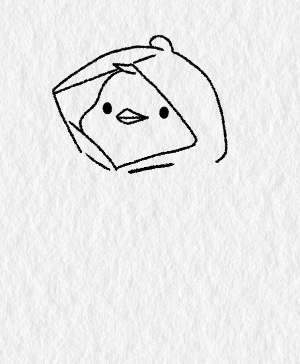 Cute chicken drawing easy 2