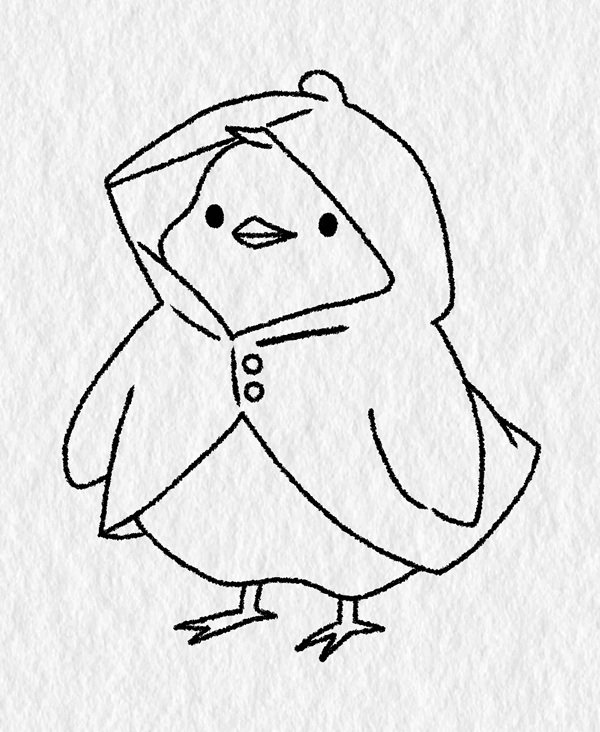 Cute chicken drawing easy 4