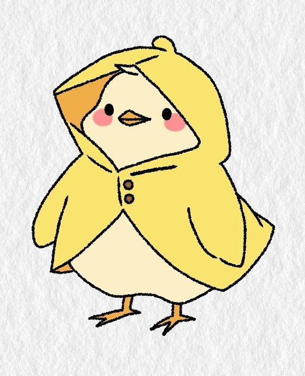 Cute chicken drawing easy 