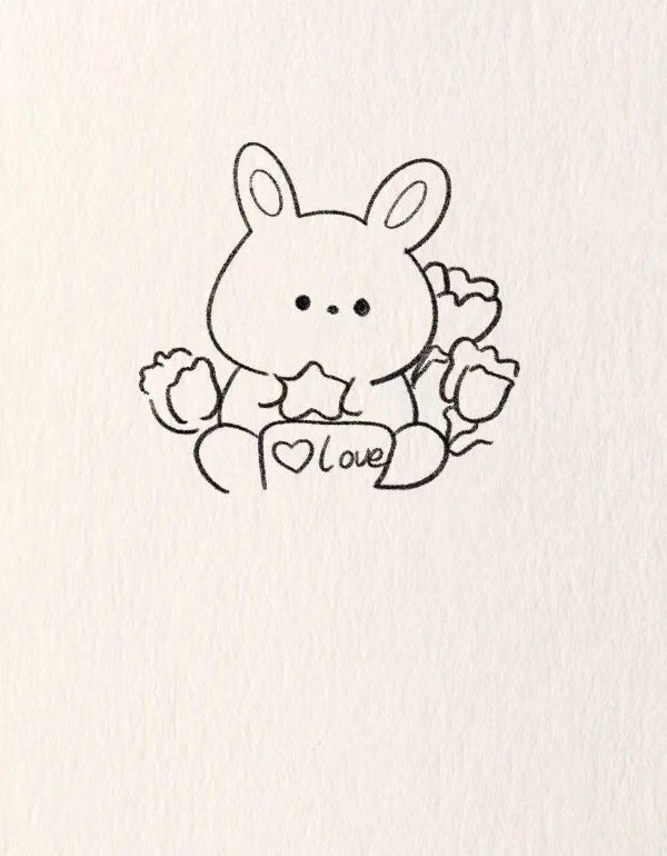 Cute easy cute how to draw a Bunny 5