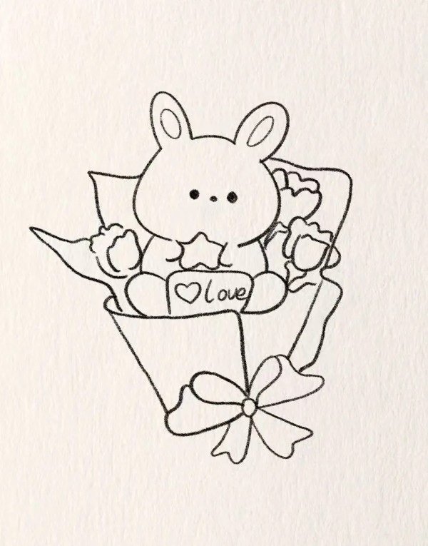 Cute easy cute how to draw a Bunny 7