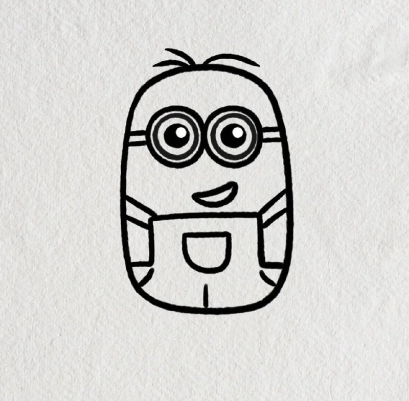 Easy how to draw a minion 5