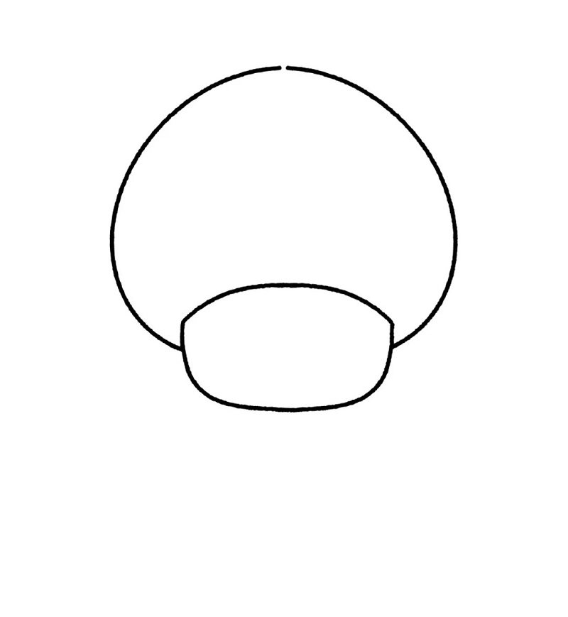 Easy how to draw a mushroom 2