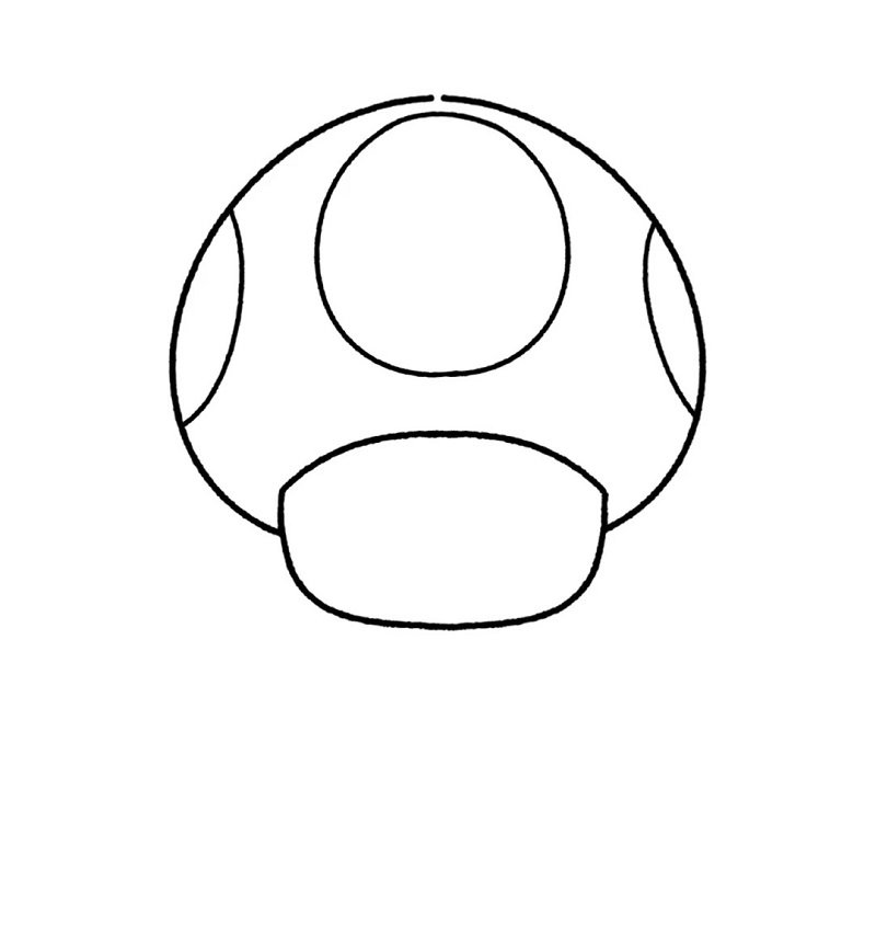 Easy how to draw a mushroom 3