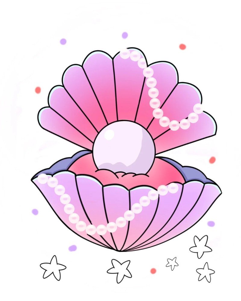 Easy how to draw a seashell 2