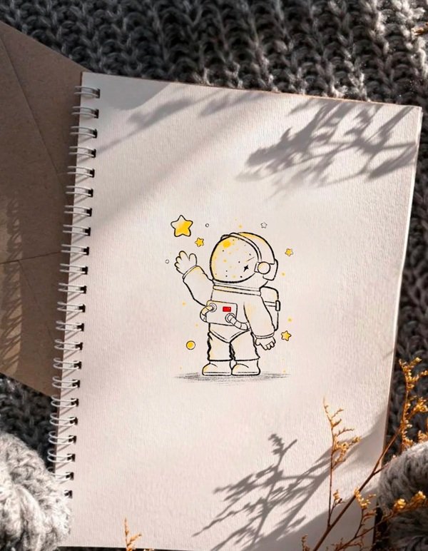 Easy how to draw an Astronaut