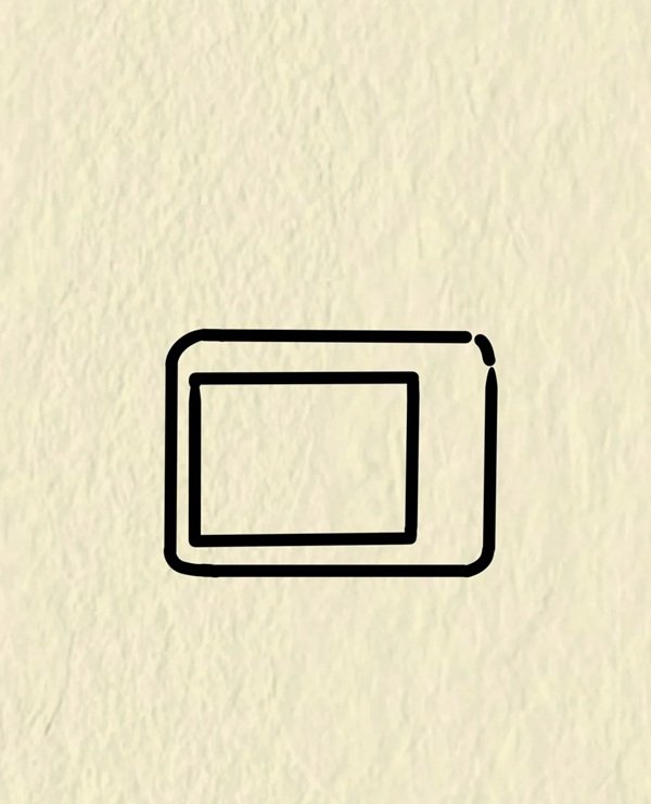 How to draw a 3d tv 2