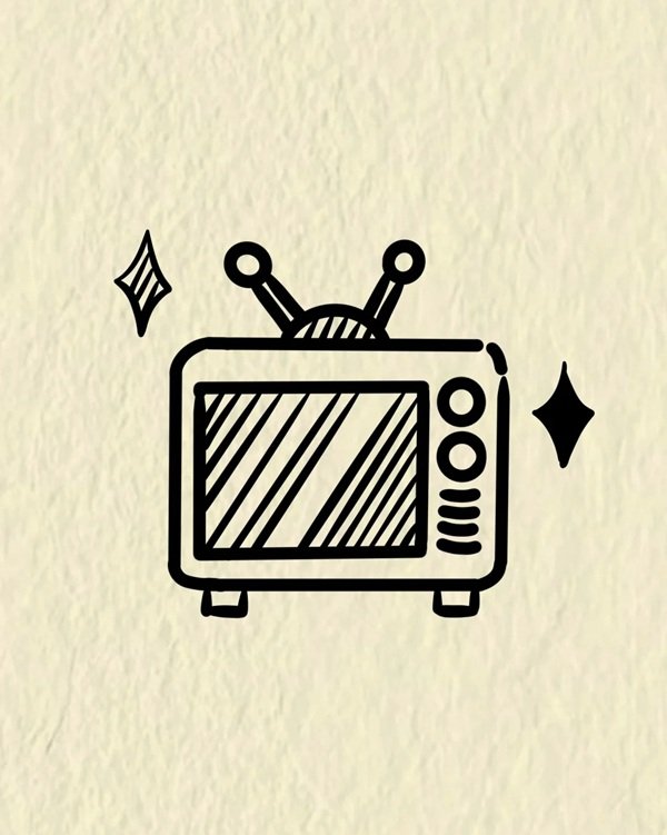 How to draw a 3d tv