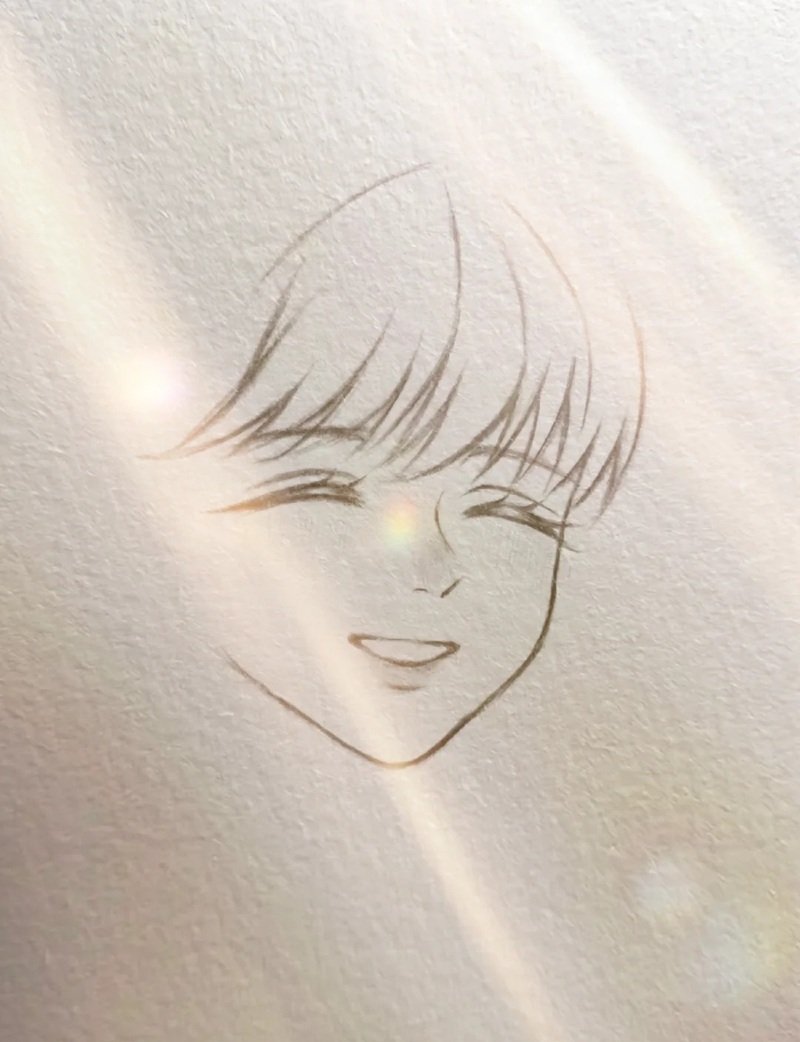 How to draw a anime smile 4