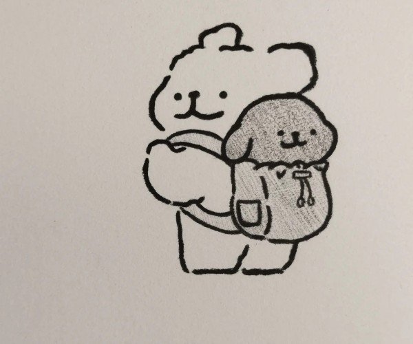 How to draw a backpack cute