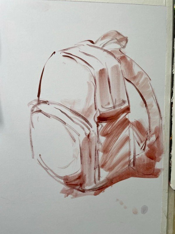 How to draw a backpack easy 1