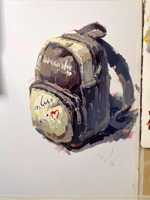 How to draw a backpack easy