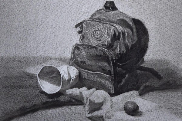 How to draw a backpack simple 4