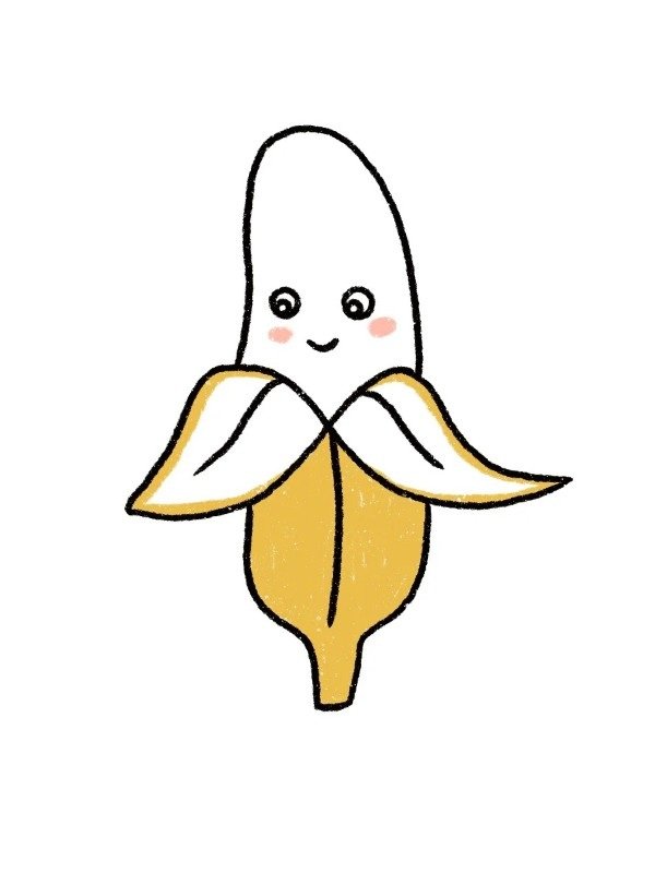 How to draw a banana step by step