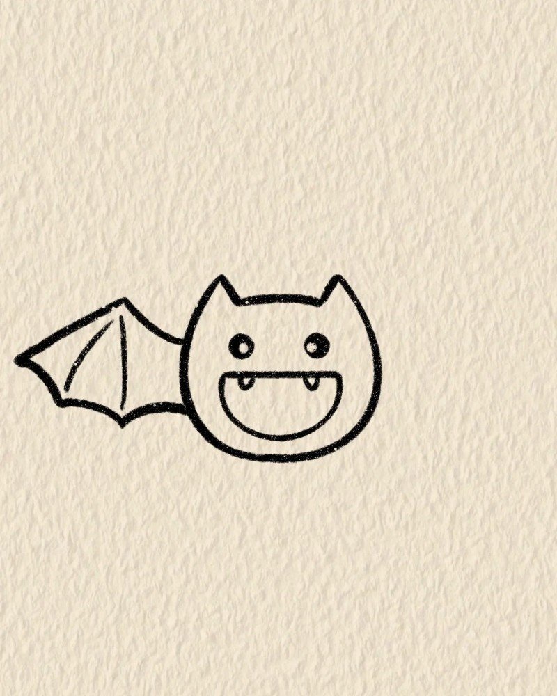 How t o draw a bat 6