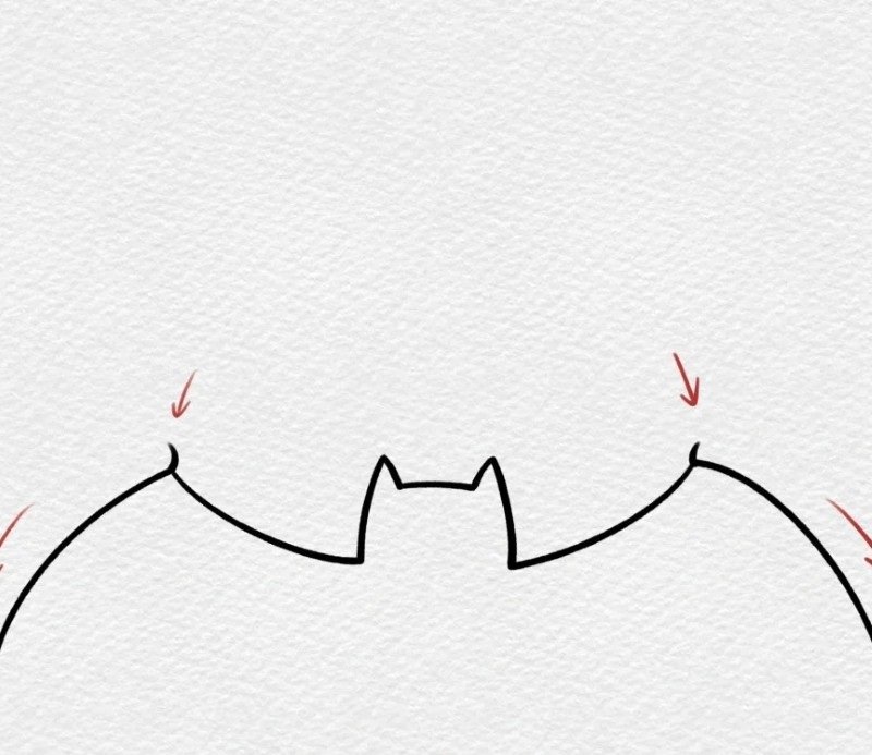 How to draw a bat easy 4