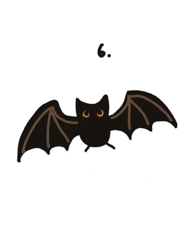 How to draw a bat for halloween