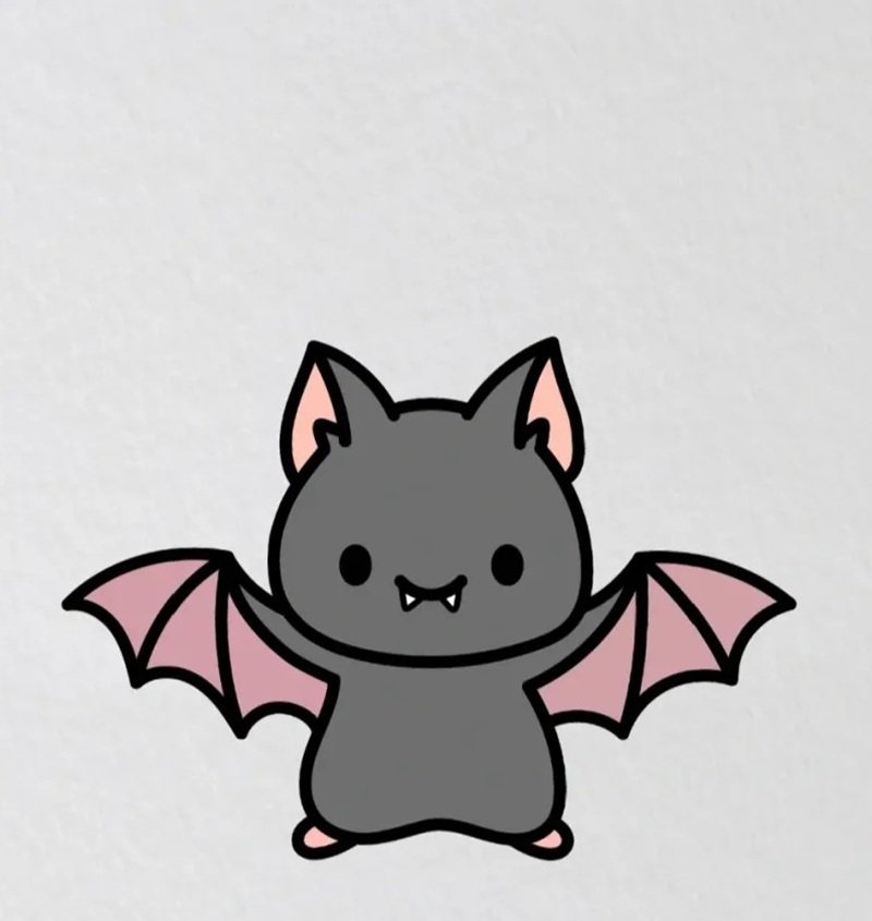 How to draw a bat for kids