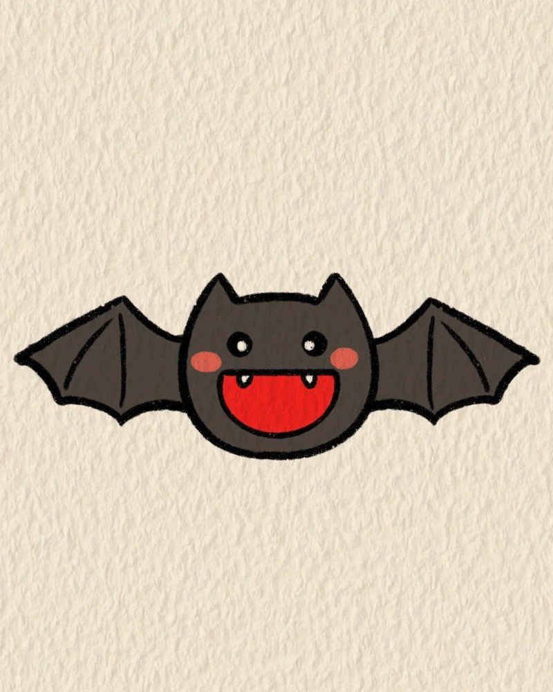 How to draw a bat