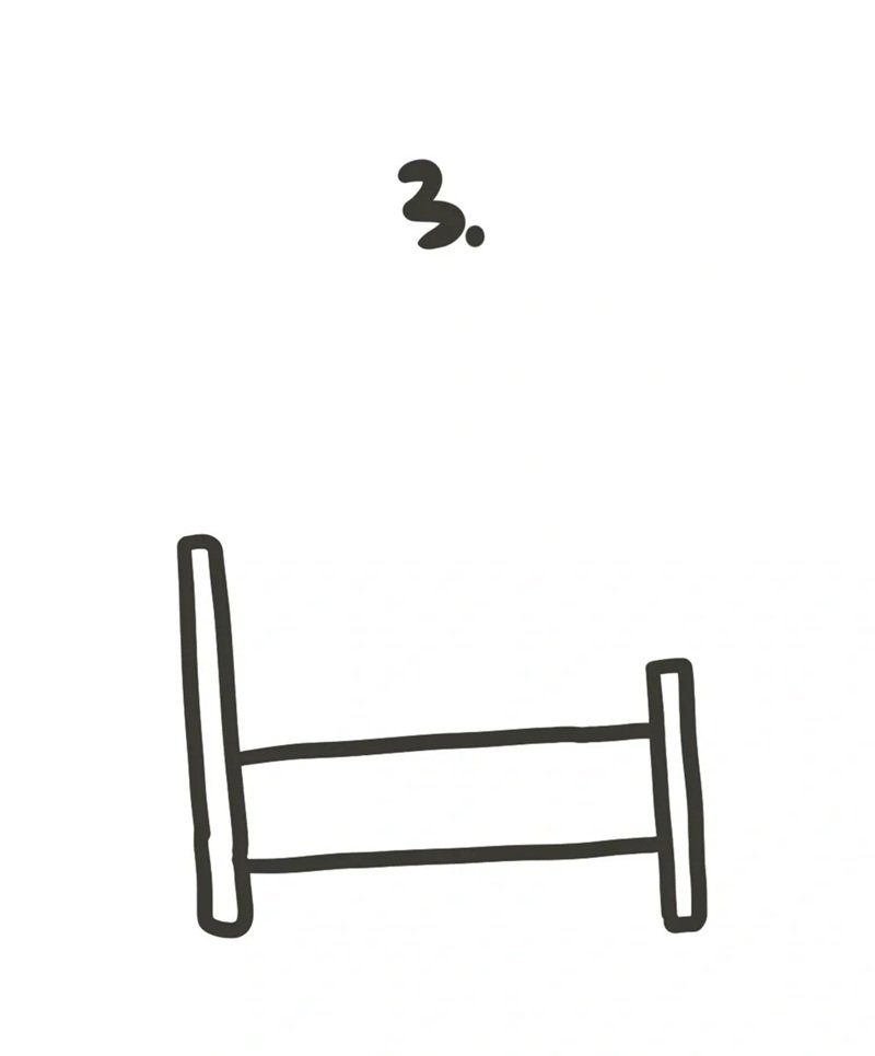 How to draw a bed easy 3
