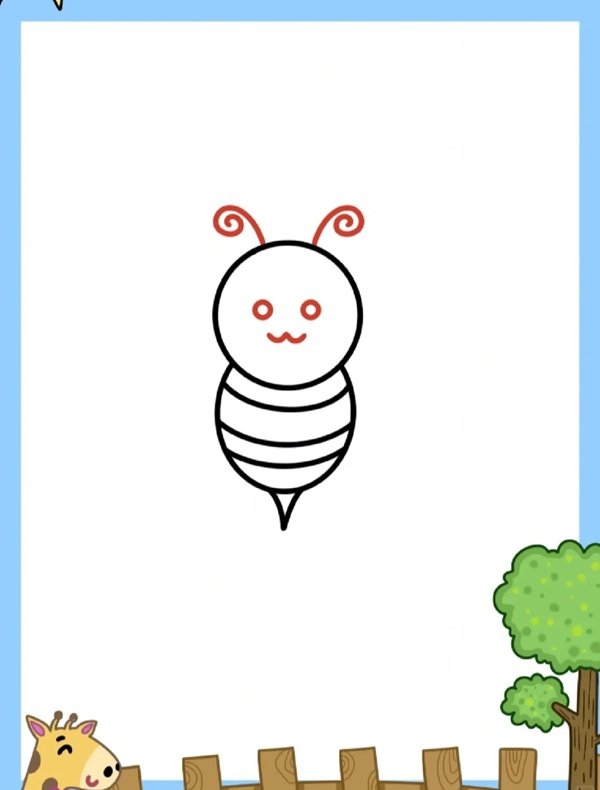 How to draw a bee 4