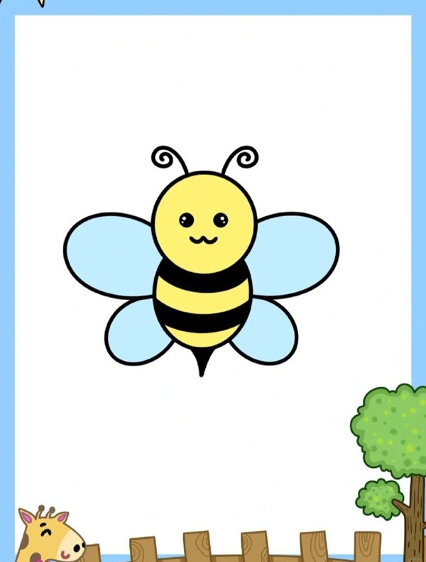 How to draw a bee