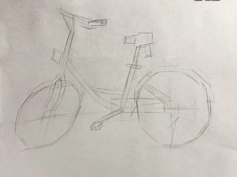 How to draw a bike easy 2