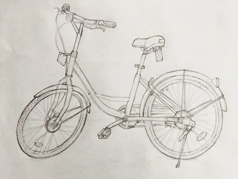 How to draw a bike easy 4