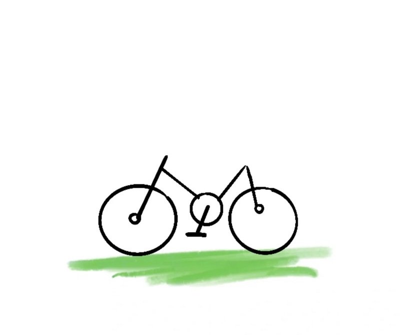 How to draw a bike for kids 2