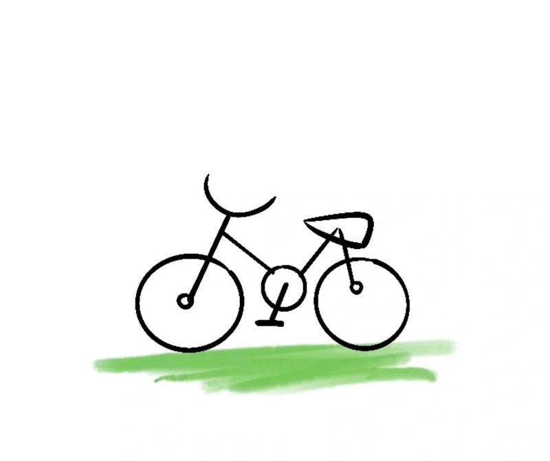 How to draw a bike for kids 3