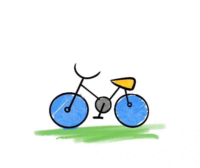 How to draw a bike for kids 4