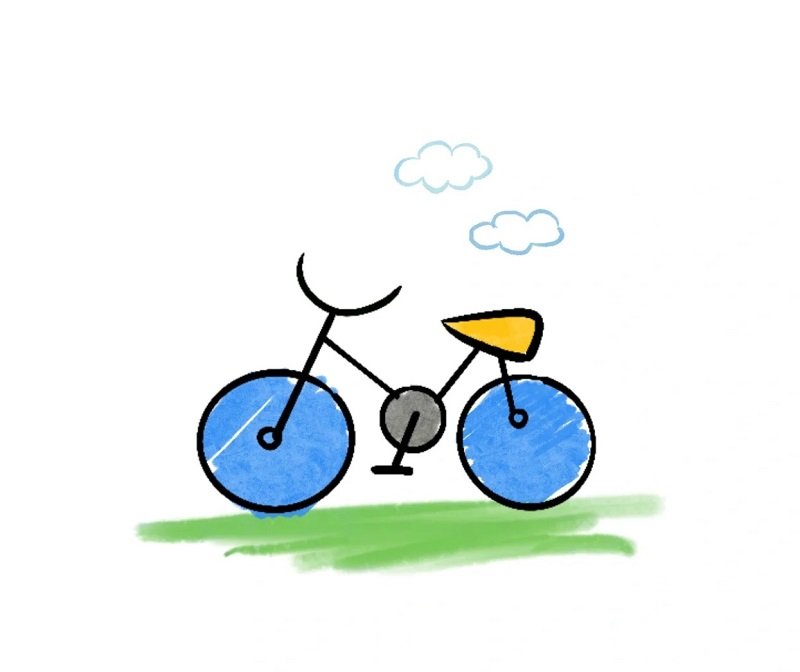 How to draw a bike for kids