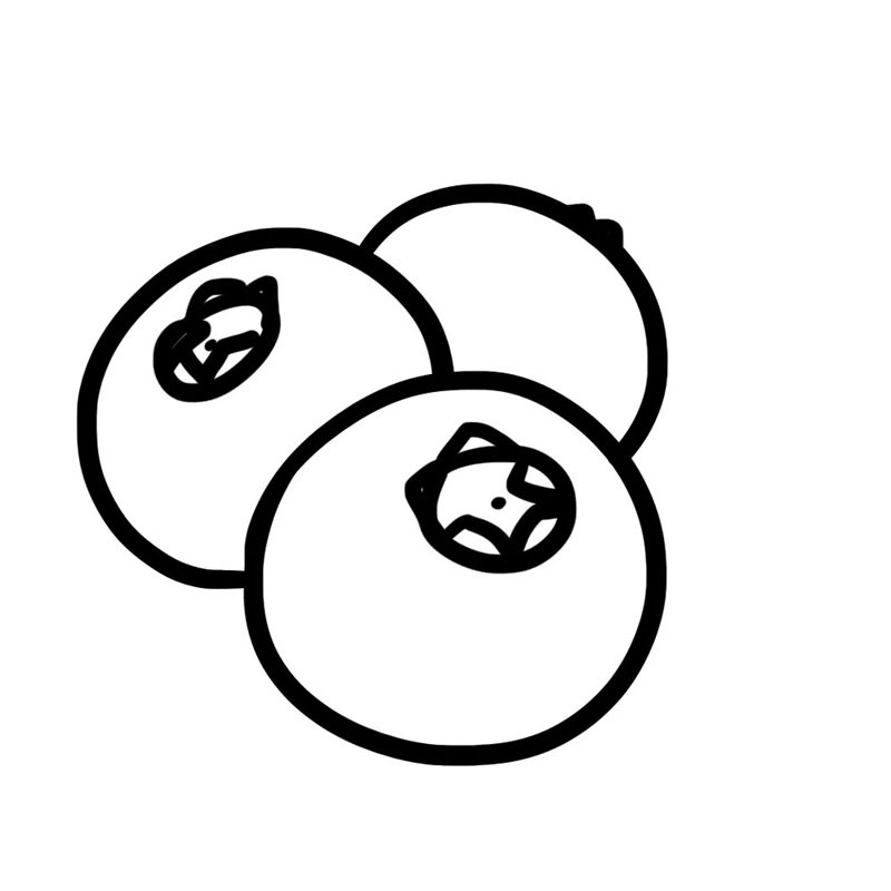 How to draw a blueberry 5