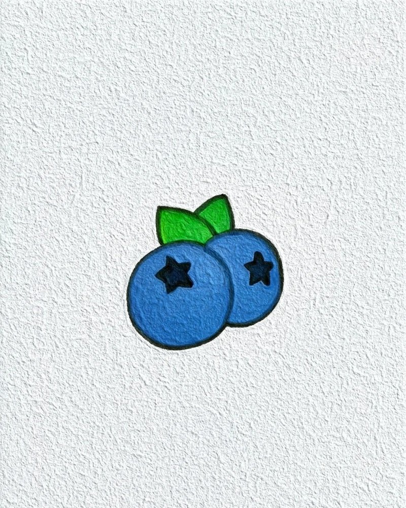 How to draw a blueberry easy 4