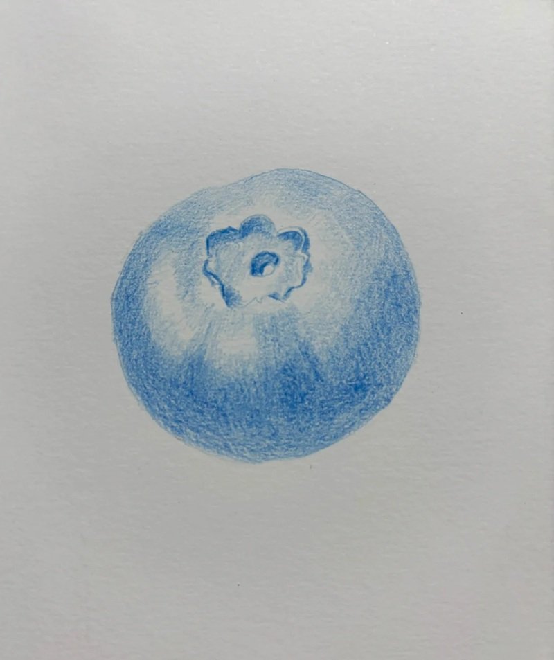 How to draw a blueberry step by step 3