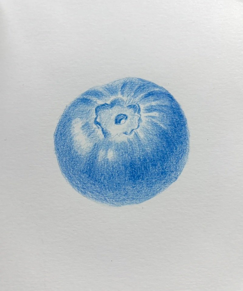 How to draw a blueberry step by step 4