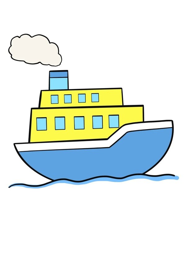 How to draw a boat easy step by step