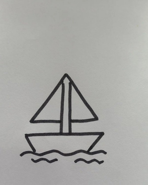 How to draw a boat step by step 5